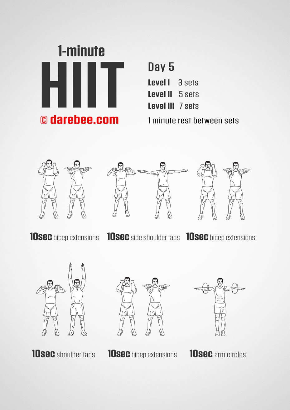 1-Mniute HIIT - 30-Day Program by DAREBEE