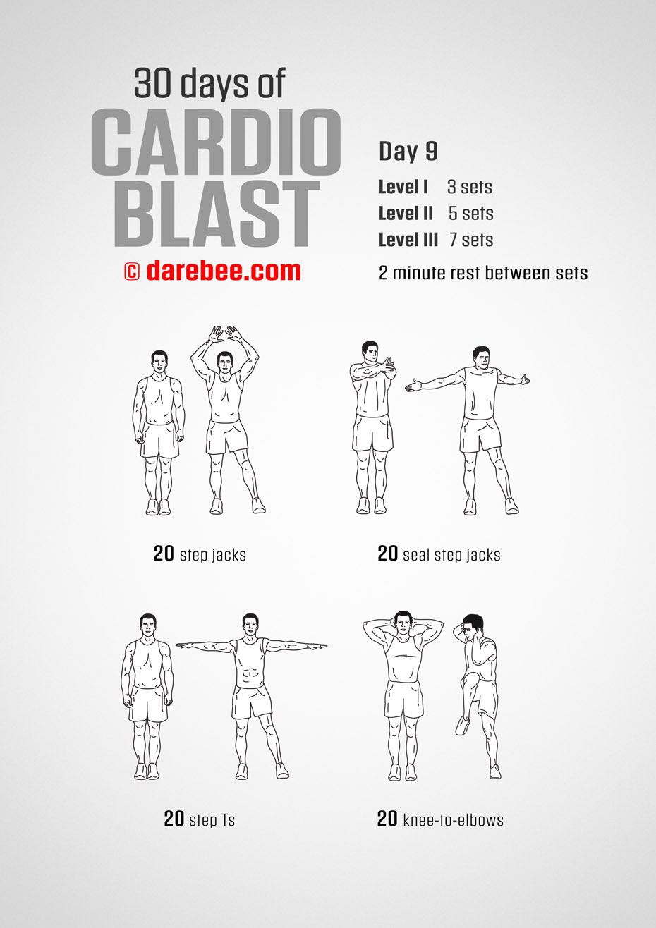 30 Days of Cardio Blast by DAREBEE