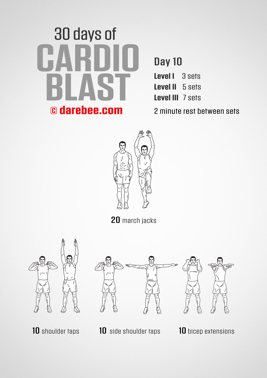 30 Days of Cardio Blast by DAREBEE