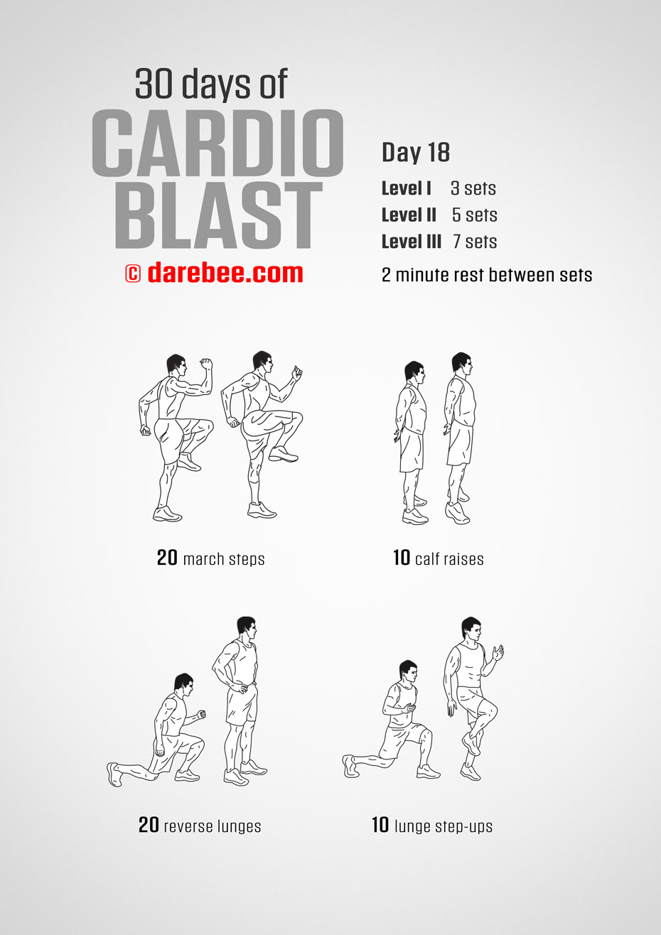 30 Days of Cardio Blast by DAREBEE