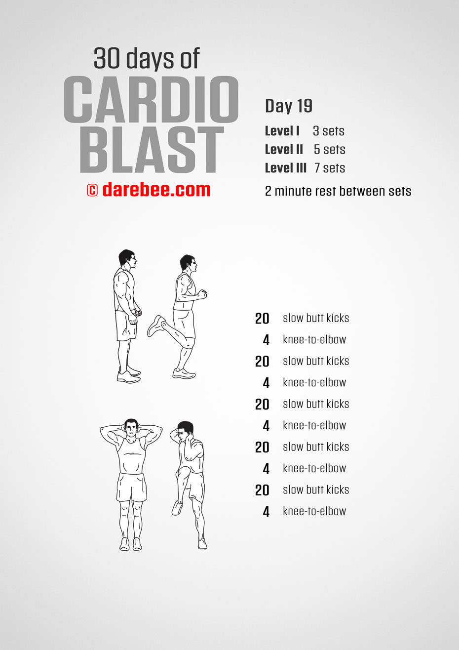 30 Days of Cardio Blast by DAREBEE