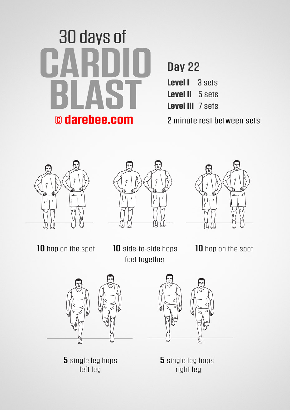 30 Days of Cardio Blast by DAREBEE