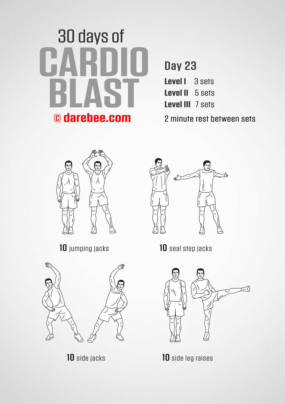 30 Days of Cardio Blast by DAREBEE