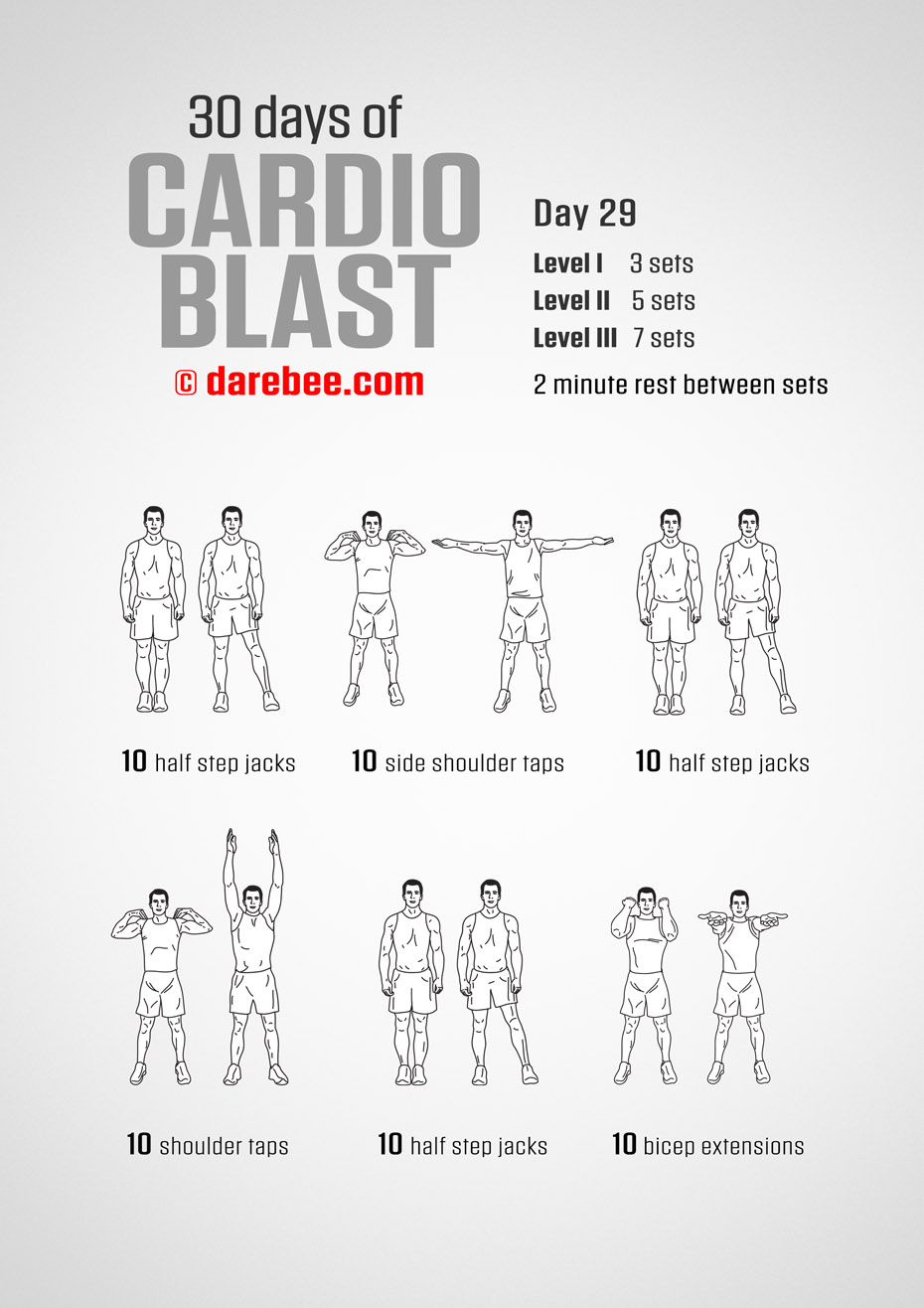 30 Days of Cardio Blast by DAREBEE