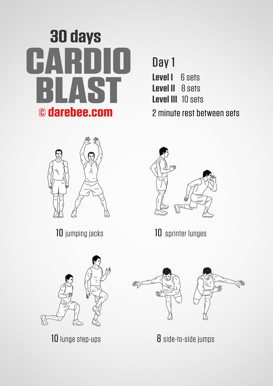 30 Days of Cardio Blast by DAREBEE