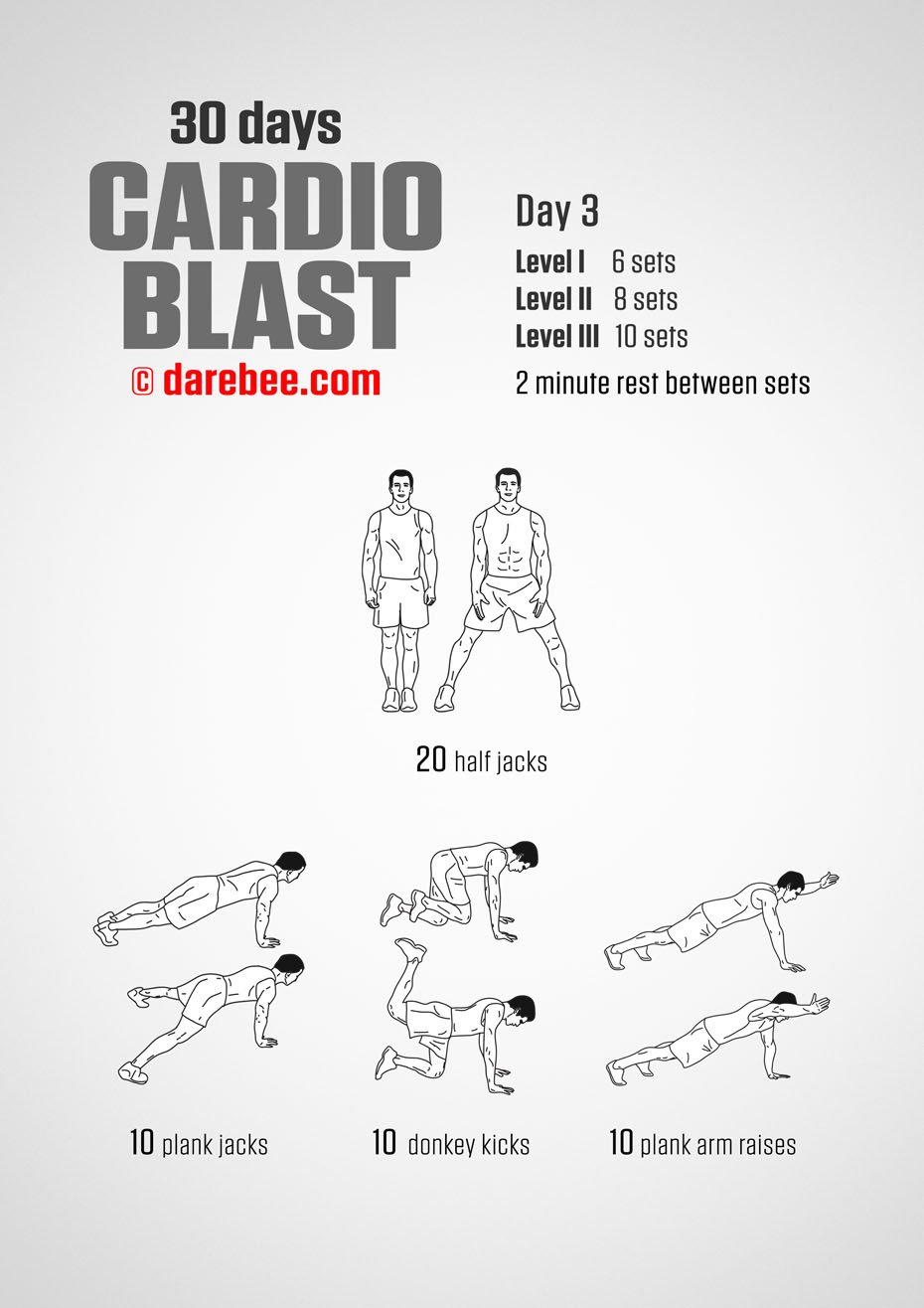 30 Days of Cardio Blast by DAREBEE