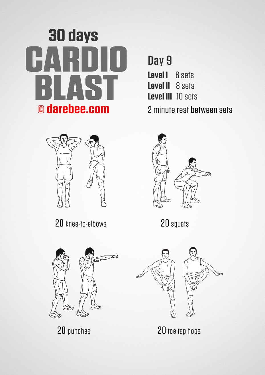 30 Days of Cardio Blast by DAREBEE