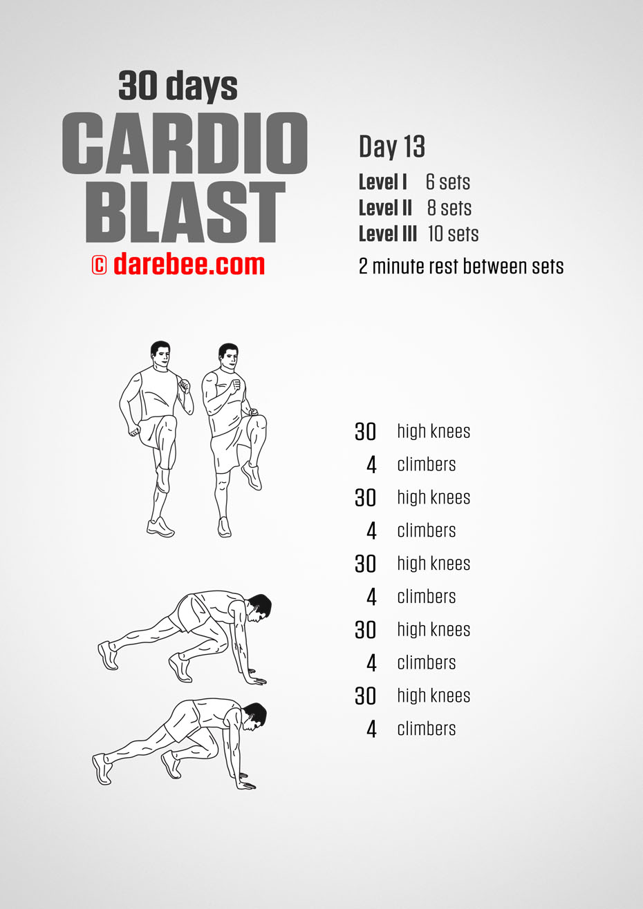 30 Days of Cardio Blast by DAREBEE