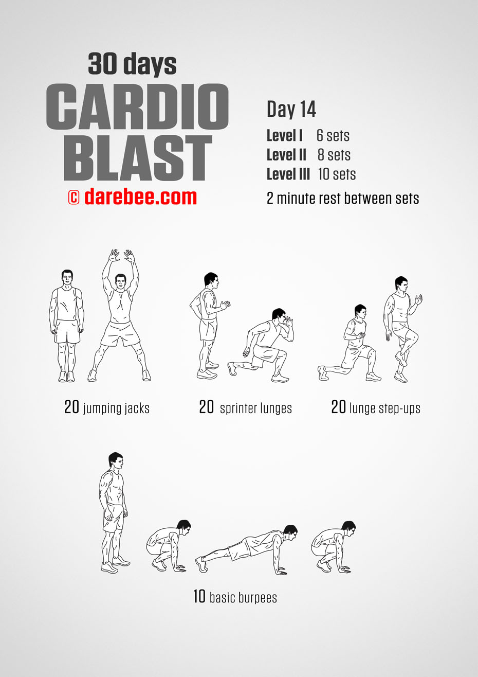 30 Days of Cardio Blast by DAREBEE