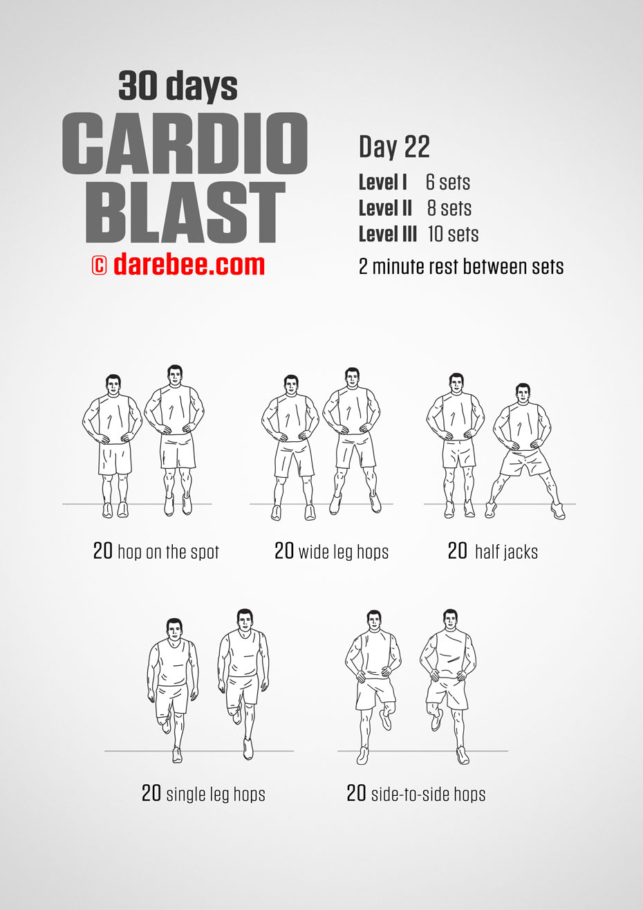 30 Days of Cardio Blast by DAREBEE