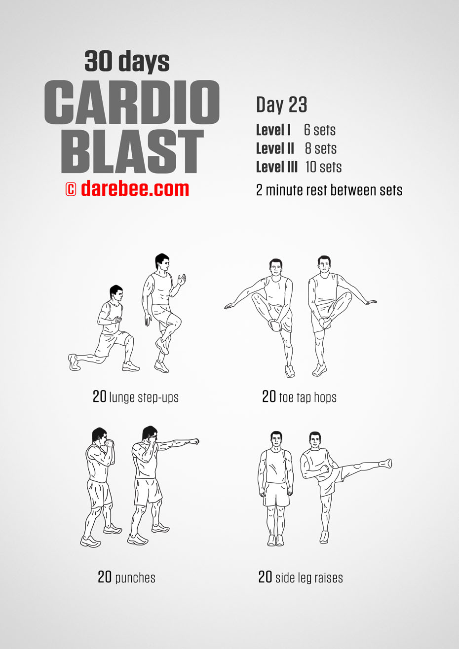 30 Days of Cardio Blast by DAREBEE