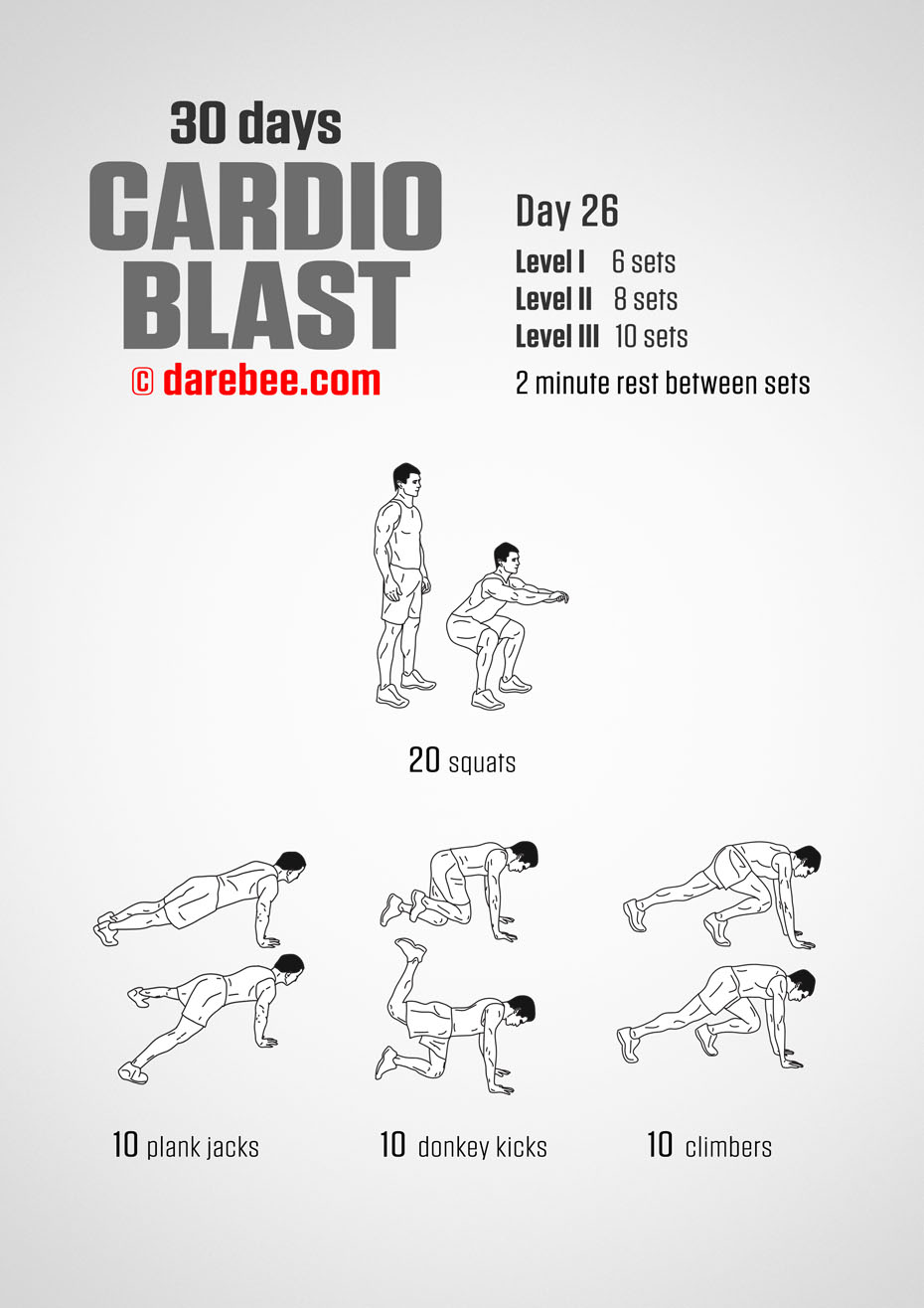 30 Days of Cardio Blast by DAREBEE