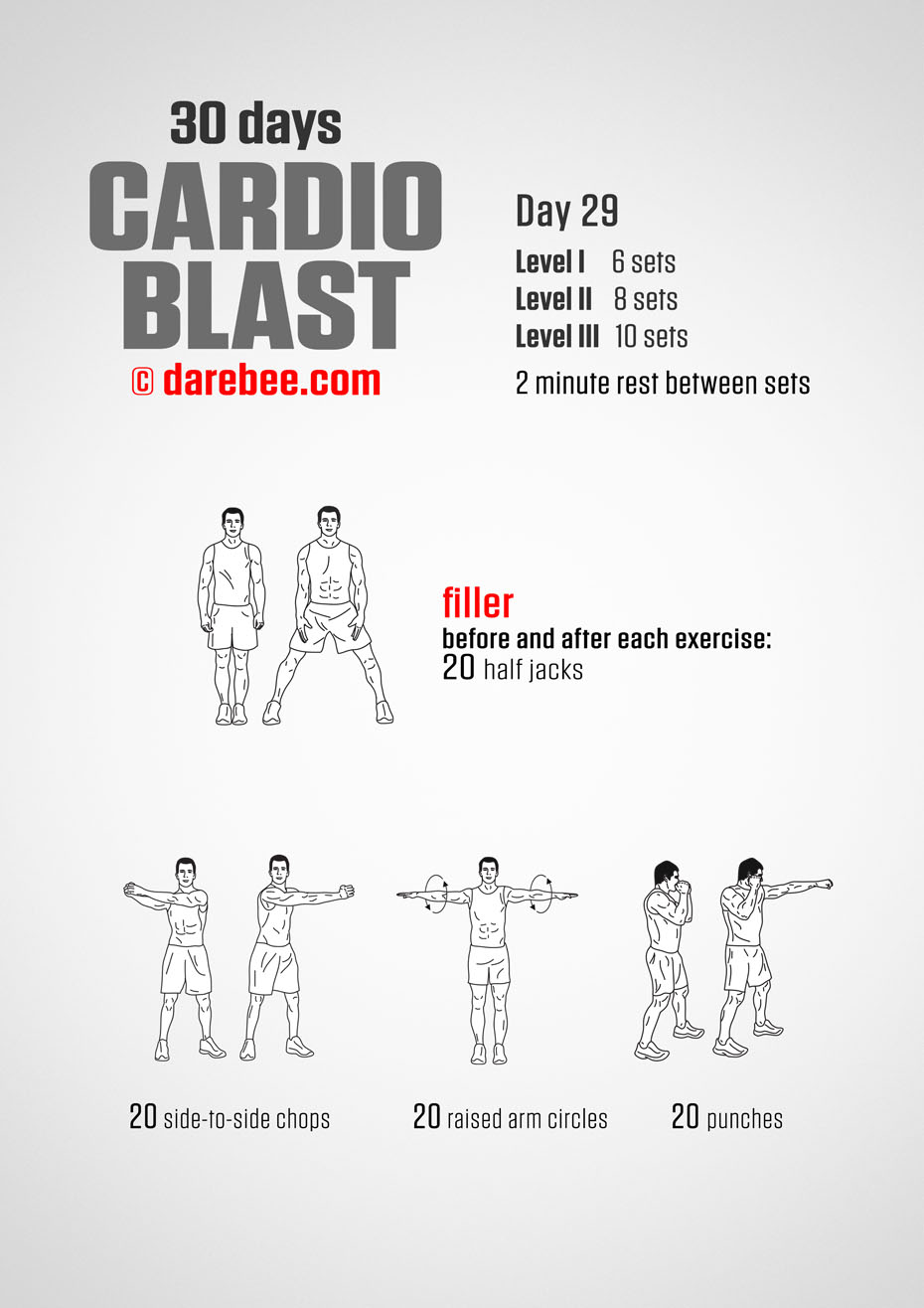 30 Days of Cardio Blast by DAREBEE