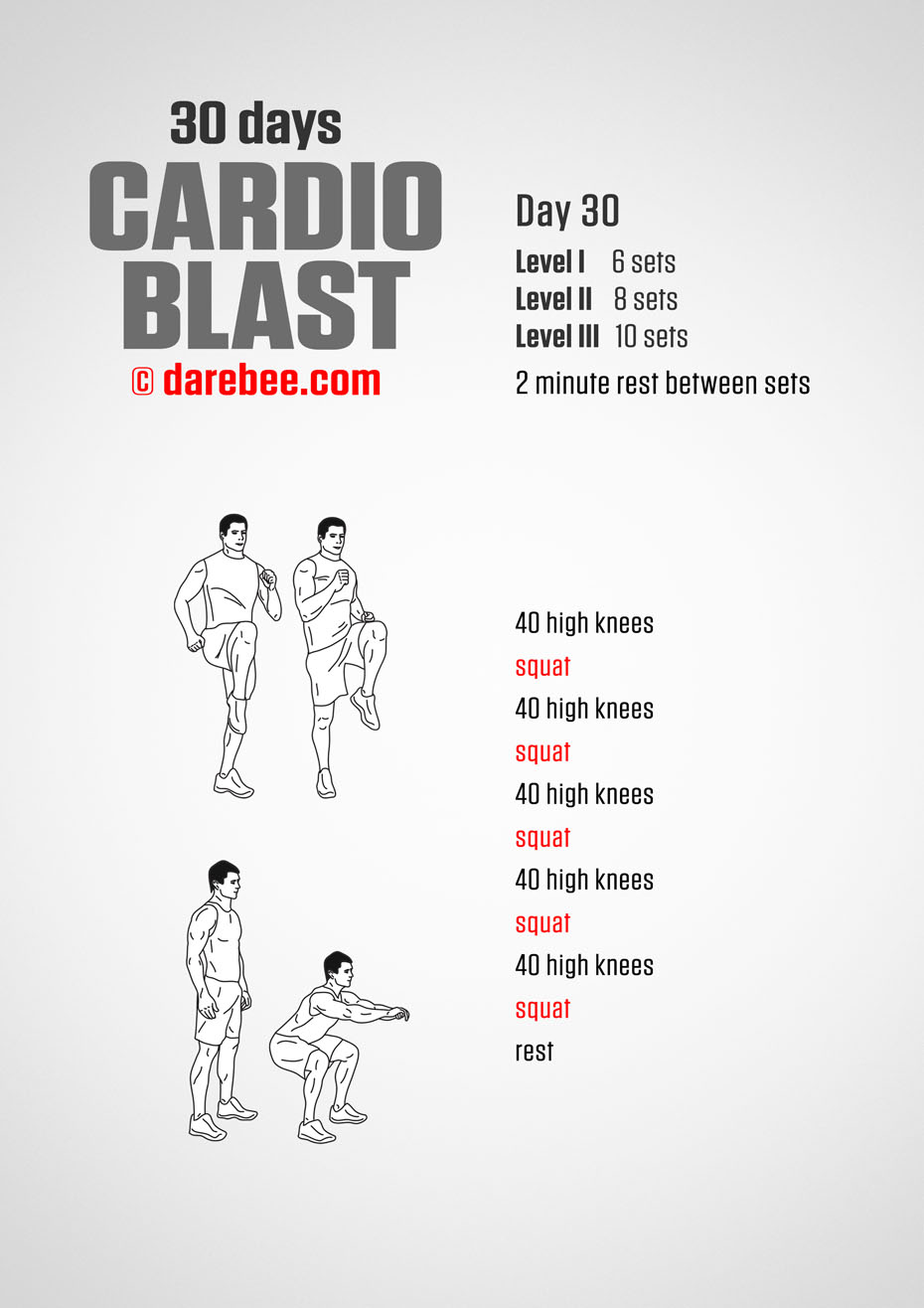 30 Days of Cardio Blast by DAREBEE