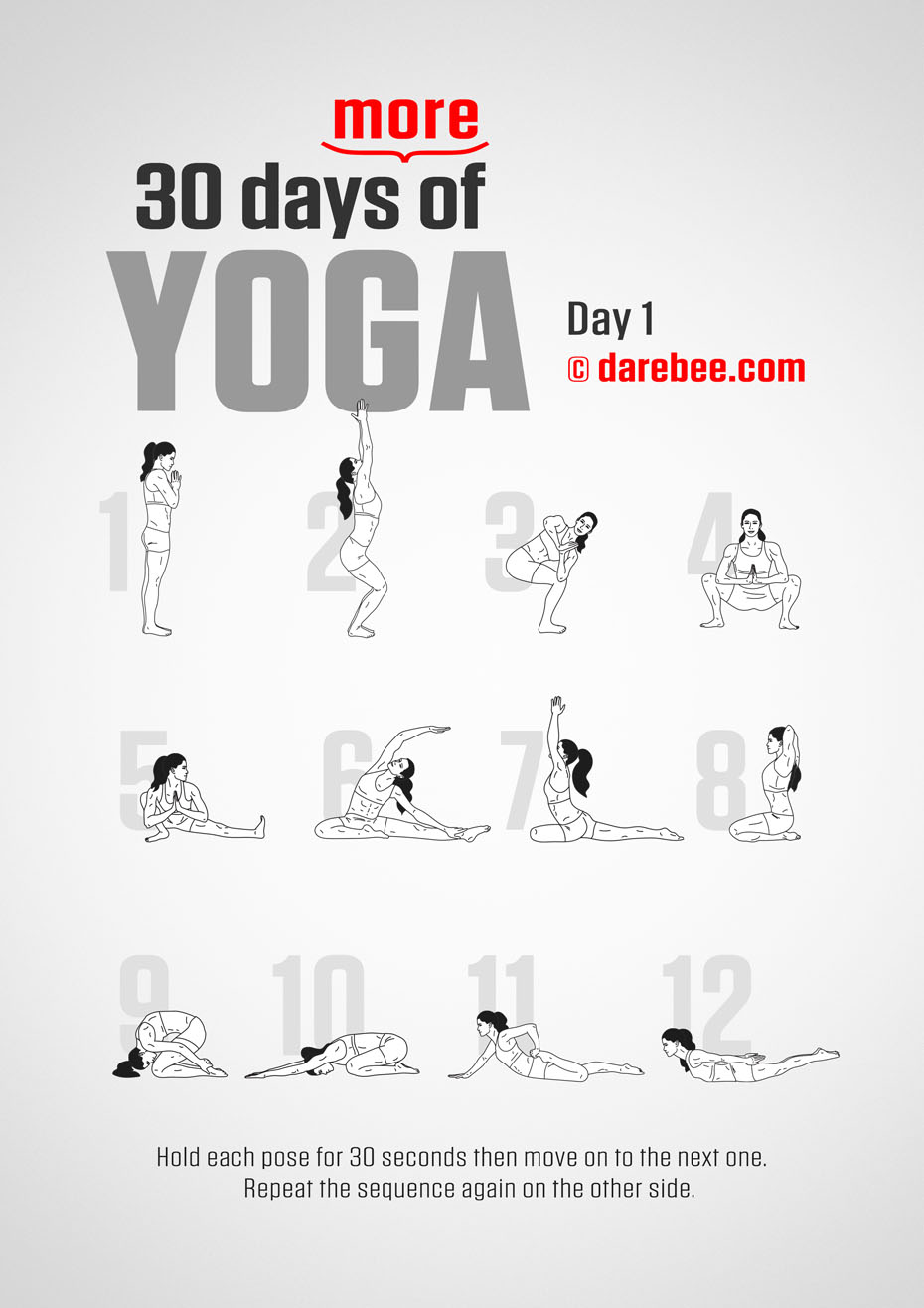 30 Days More of Yoga - Program by DAREBEE