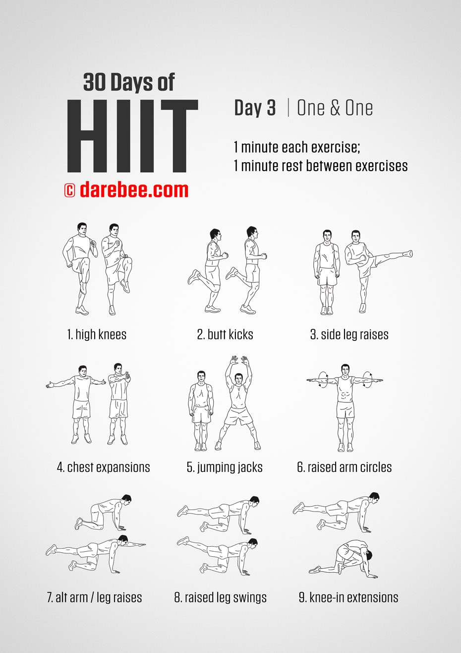 30 Days of HIIT by DAREBEE