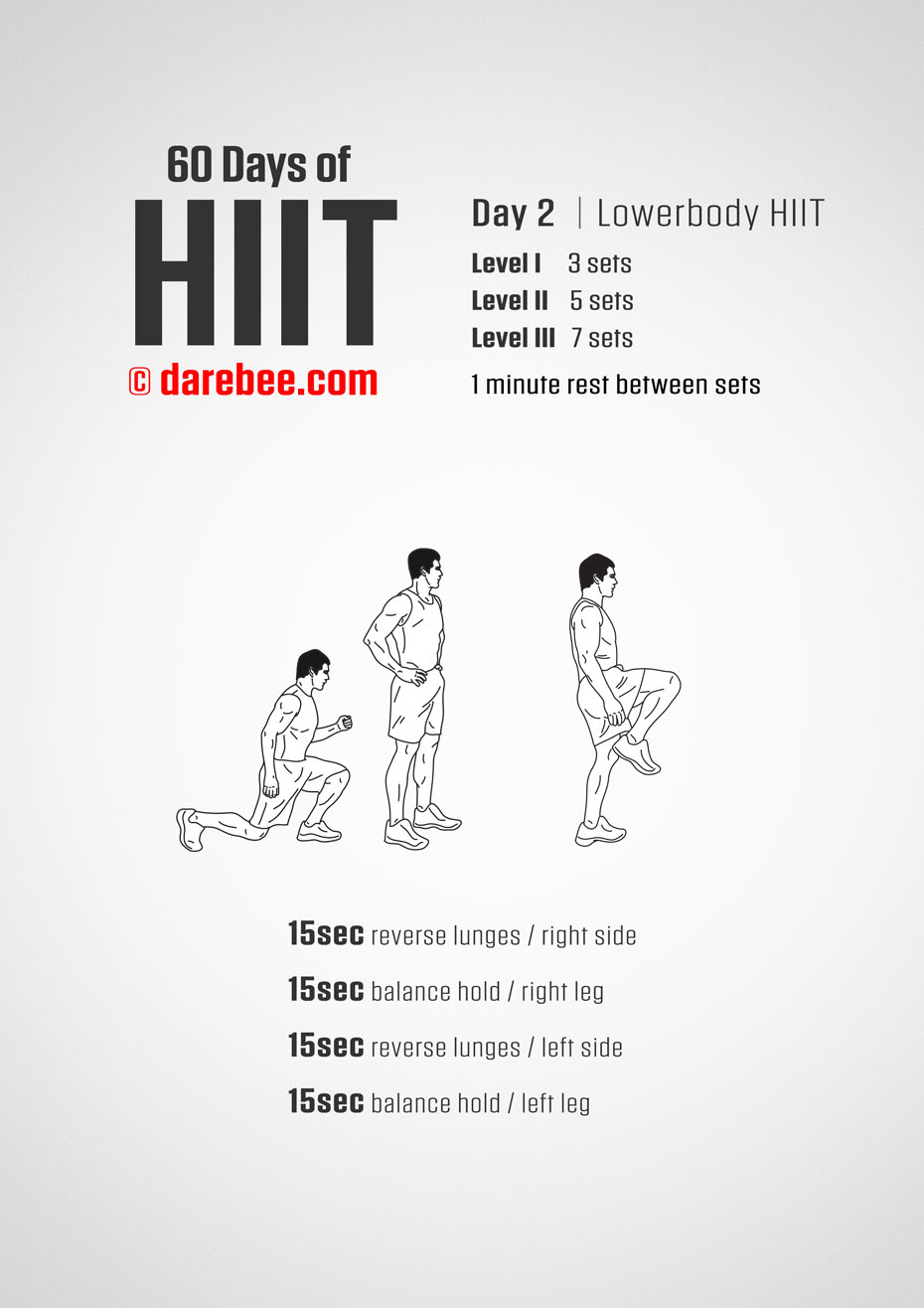 60 Days of HIIT by DAREBEE