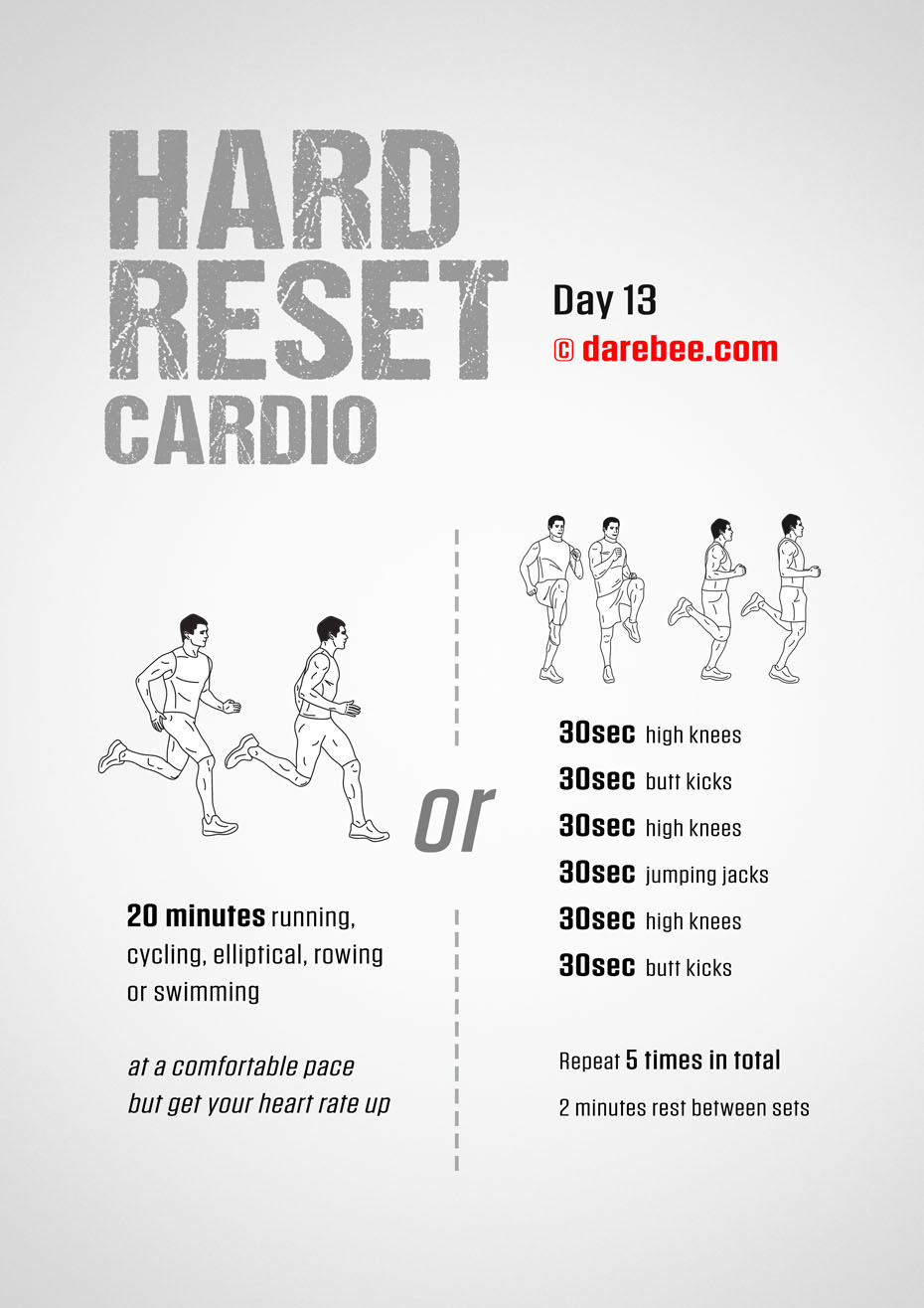 The Hard Reset Cardio - Fitness Program by DAREBEE