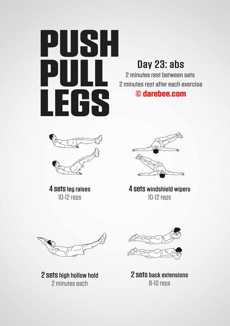 Push Pull Legs  30 Day Muscle Building Dumbbell Program by DAREBEE