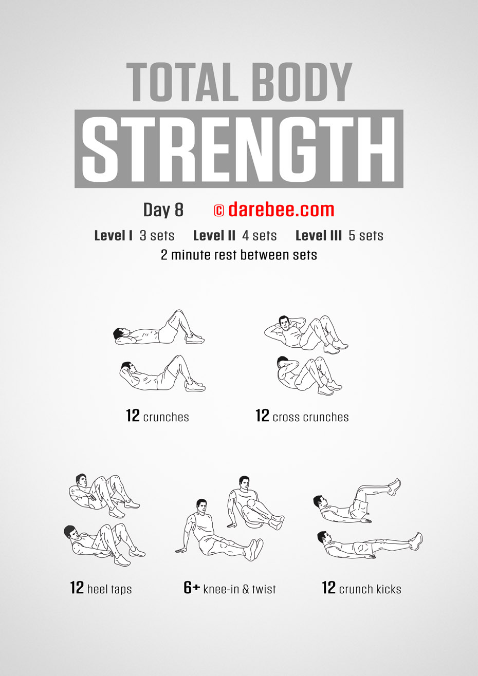 Total Body Strength 30 Day Program by DAREBEE