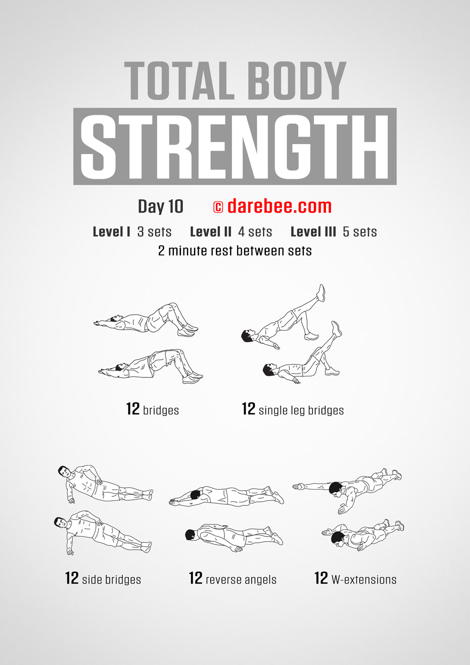 Total Body Strength 30 Day Program by DAREBEE