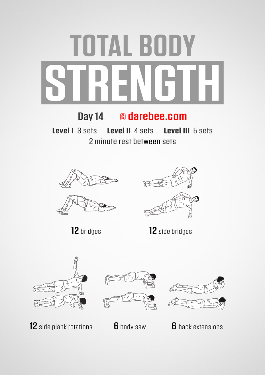 Total Body Strength 30 Day Program by DAREBEE