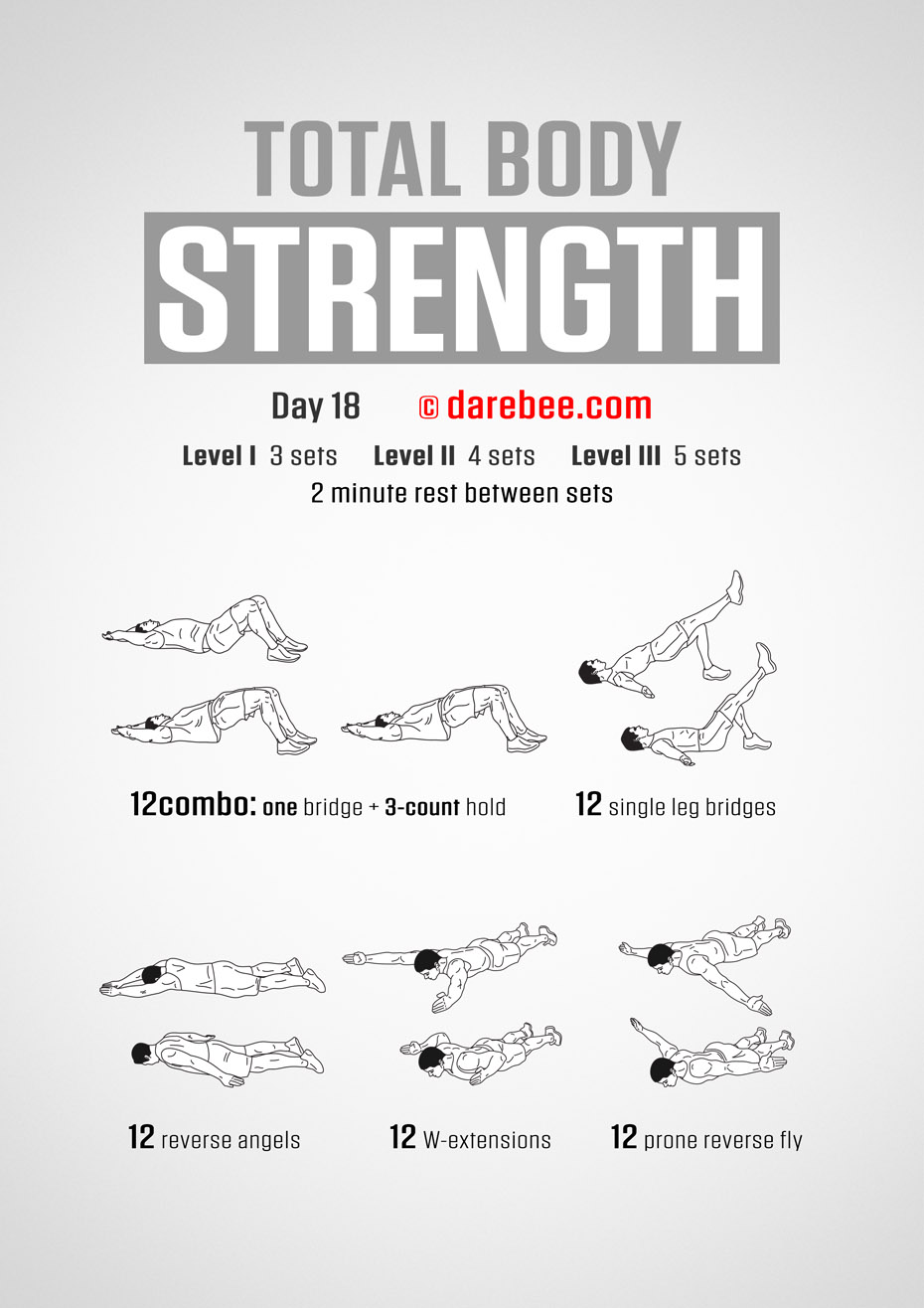 Total Body Strength 30 Day Program by DAREBEE