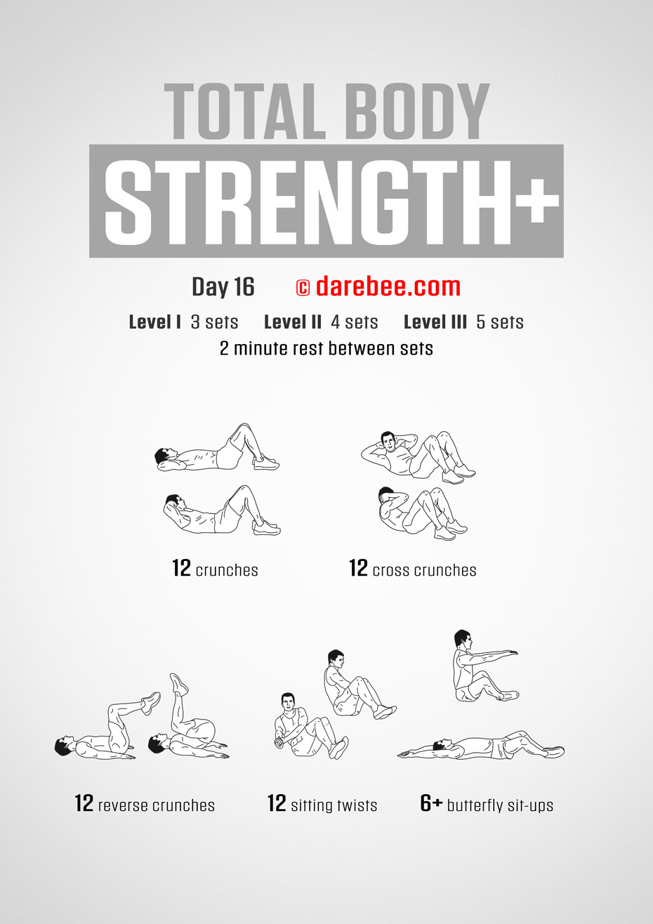 Total Body Strength Plus 30 Day Program by DAREBEE