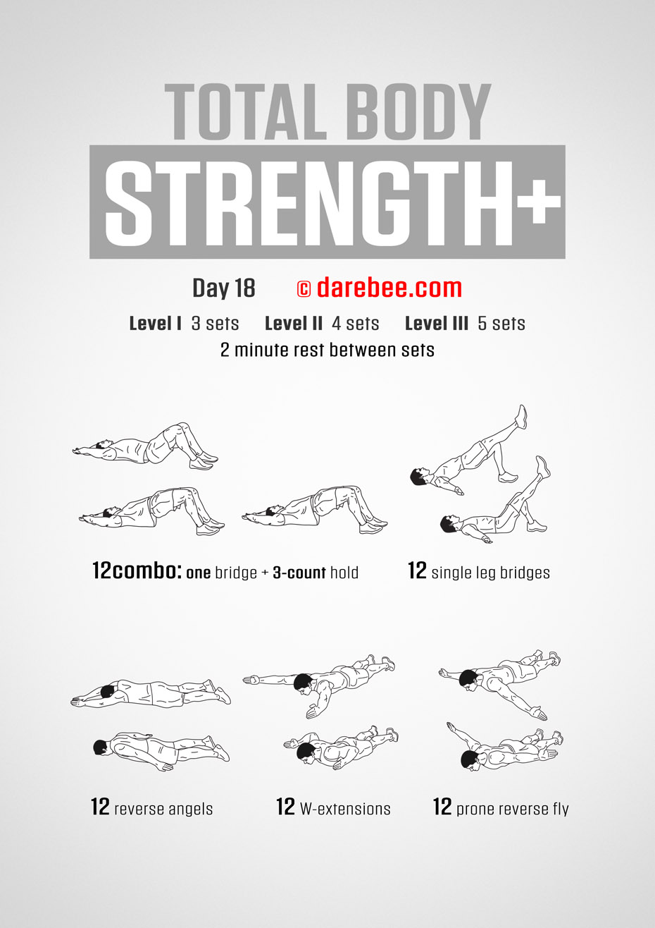 Total Body Strength Plus 30 Day Program by DAREBEE