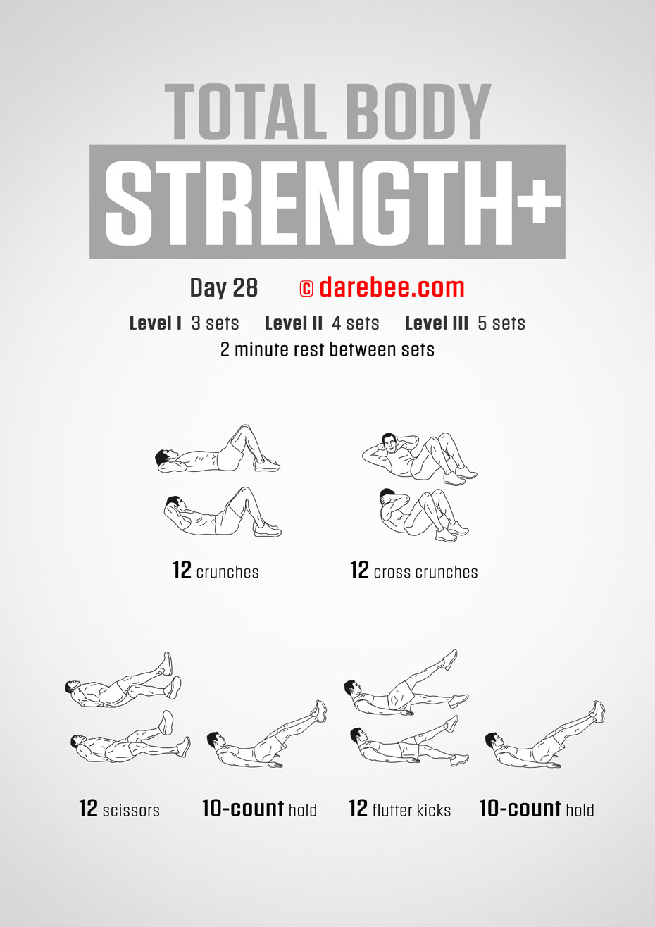 Total Body Strength Plus 30 Day Program by DAREBEE