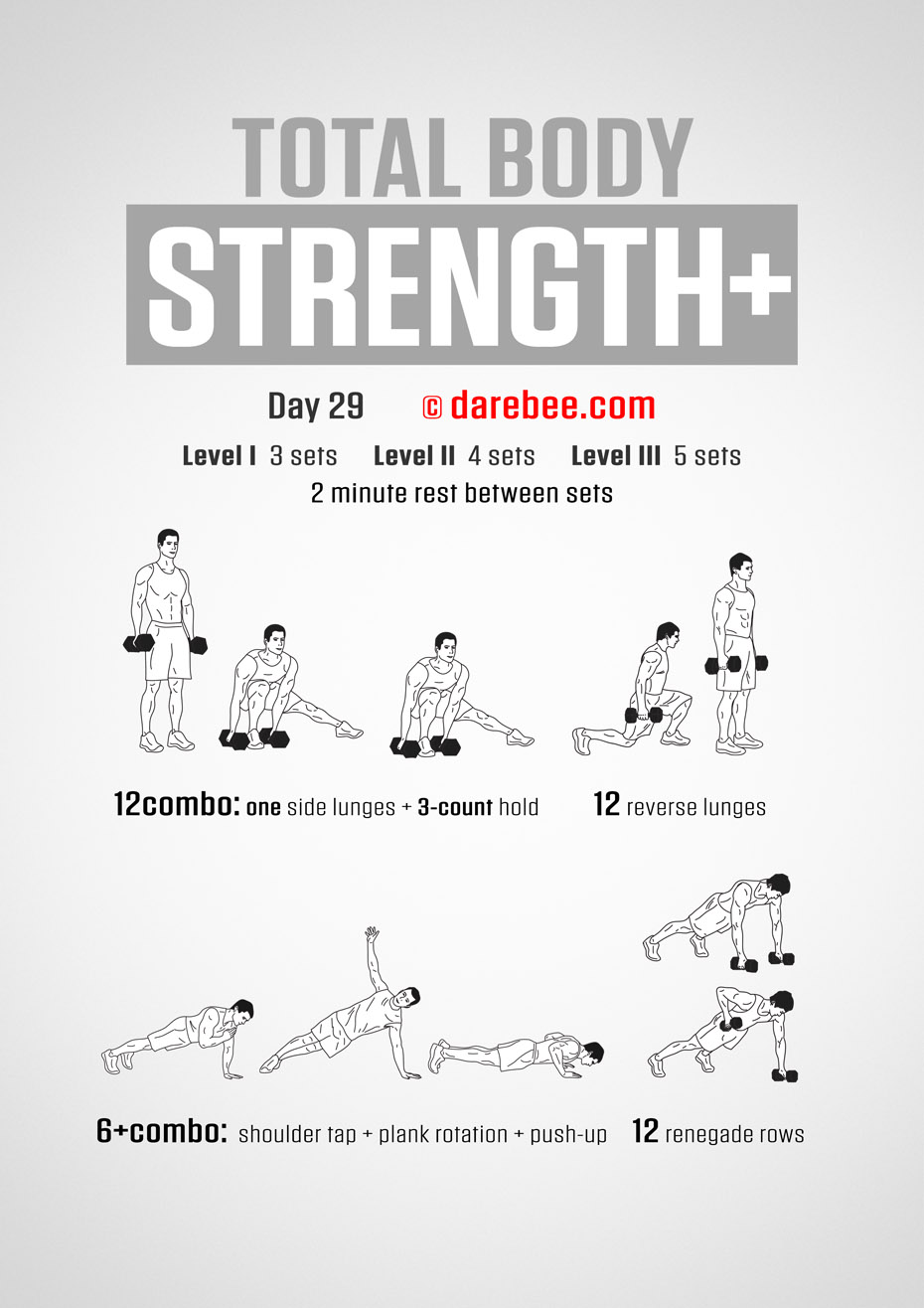 Total Body Strength Plus 30 Day Program by DAREBEE