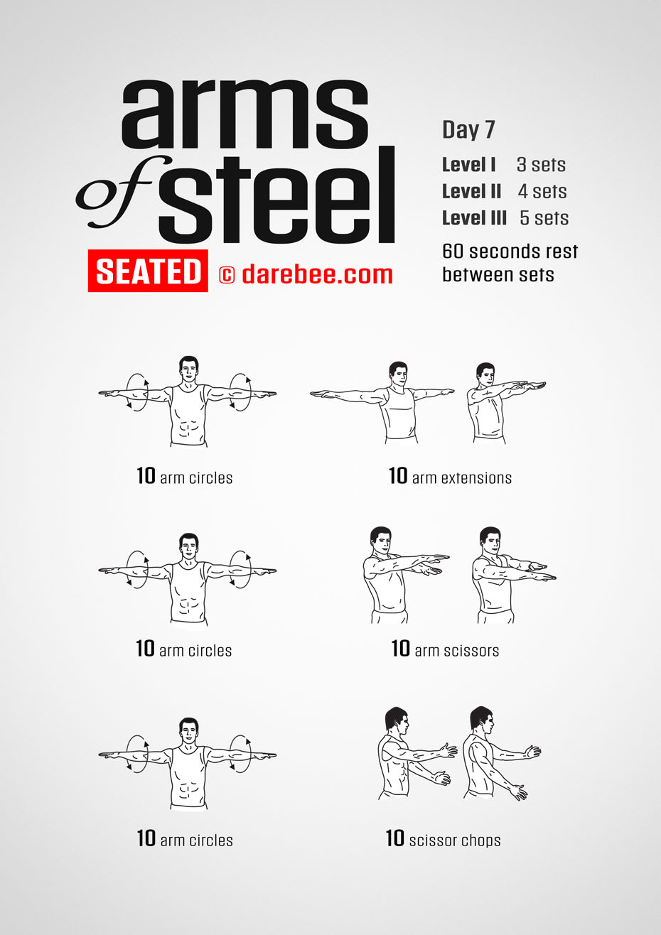 Arms of Steel Seated - Upperbody Program by DAREBEE