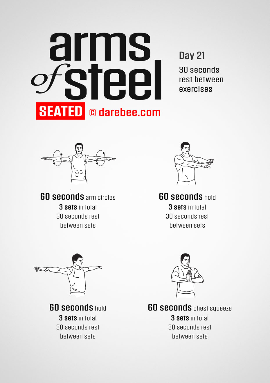 Arms of Steel Seated - Upperbody Program by DAREBEE