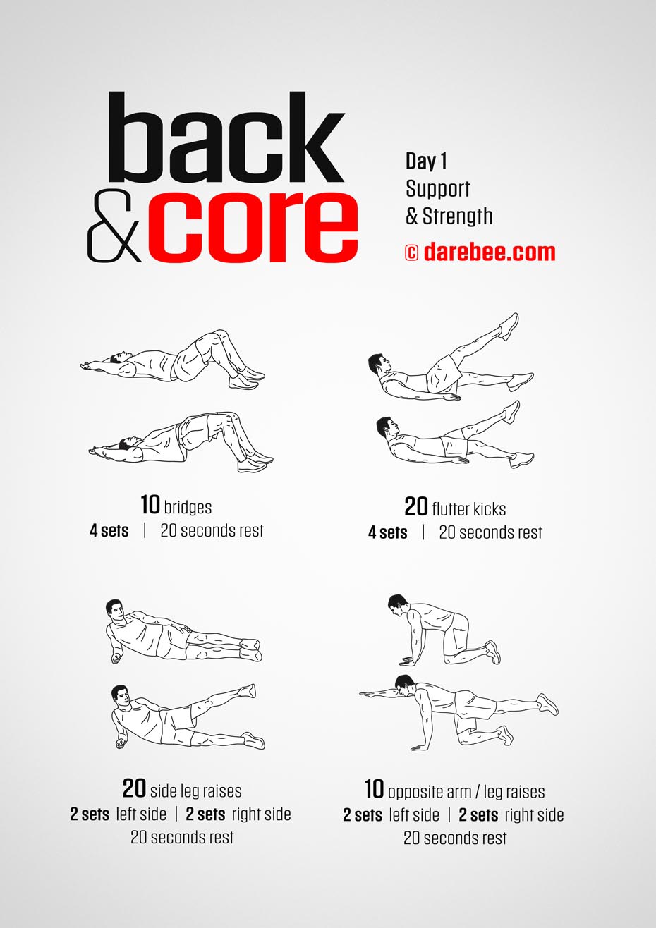 Back and Core - 30 Day Program by DAREBEE