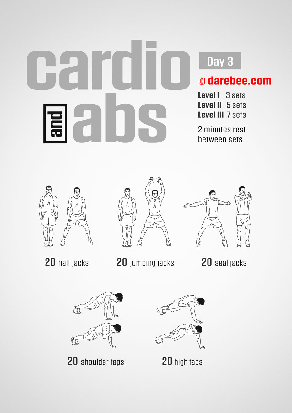 Cardio And Abs Program by DAREBEE