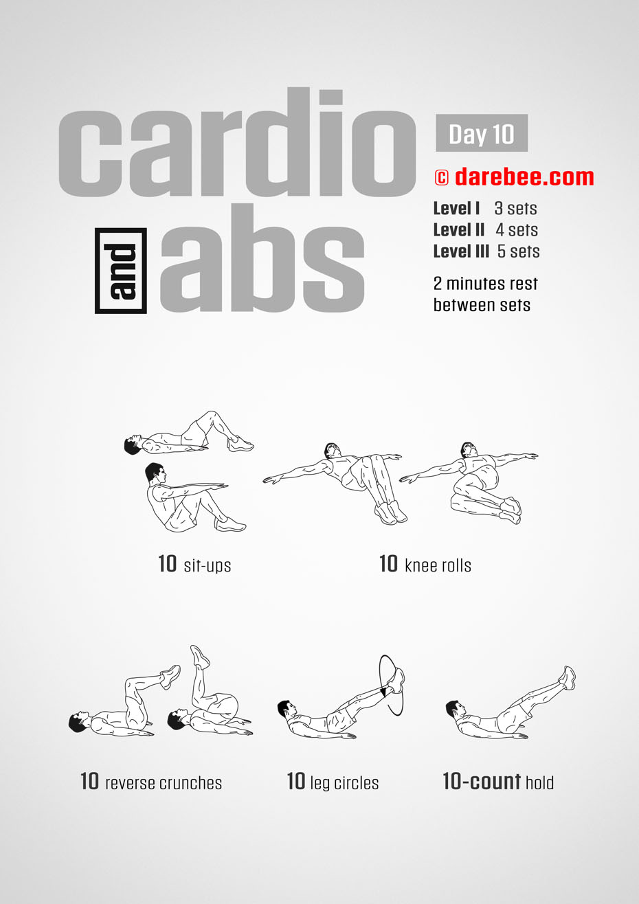 Cardio And Abs Program by DAREBEE