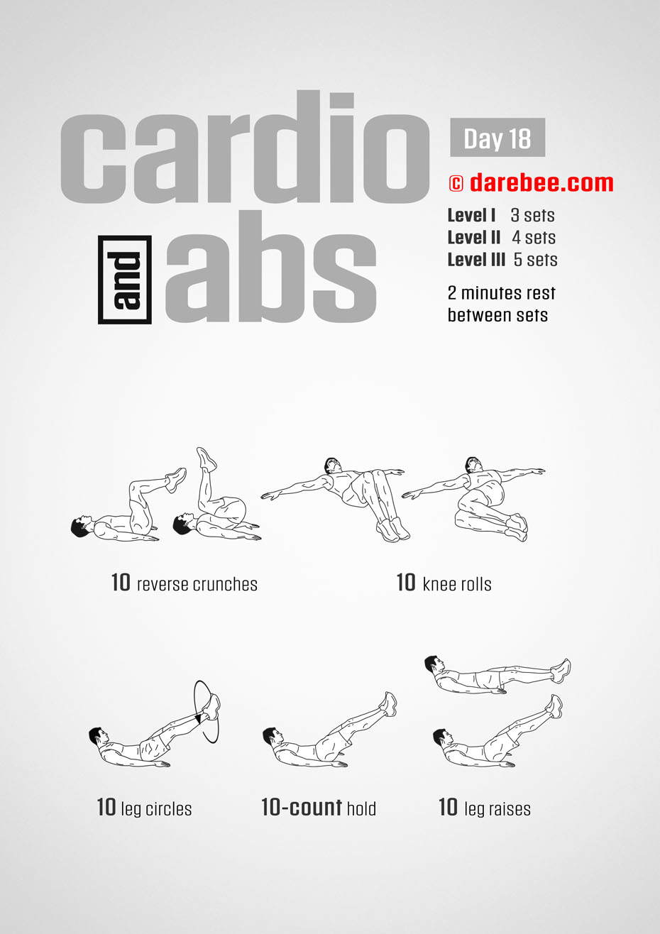 Cardio And Abs Program by DAREBEE