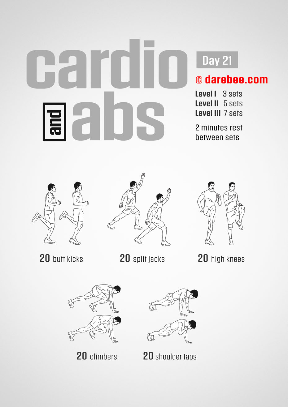 Cardio And Abs Program by DAREBEE