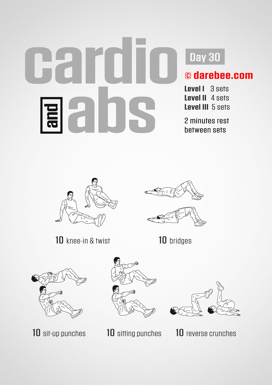 Cardio And Abs Program by DAREBEE