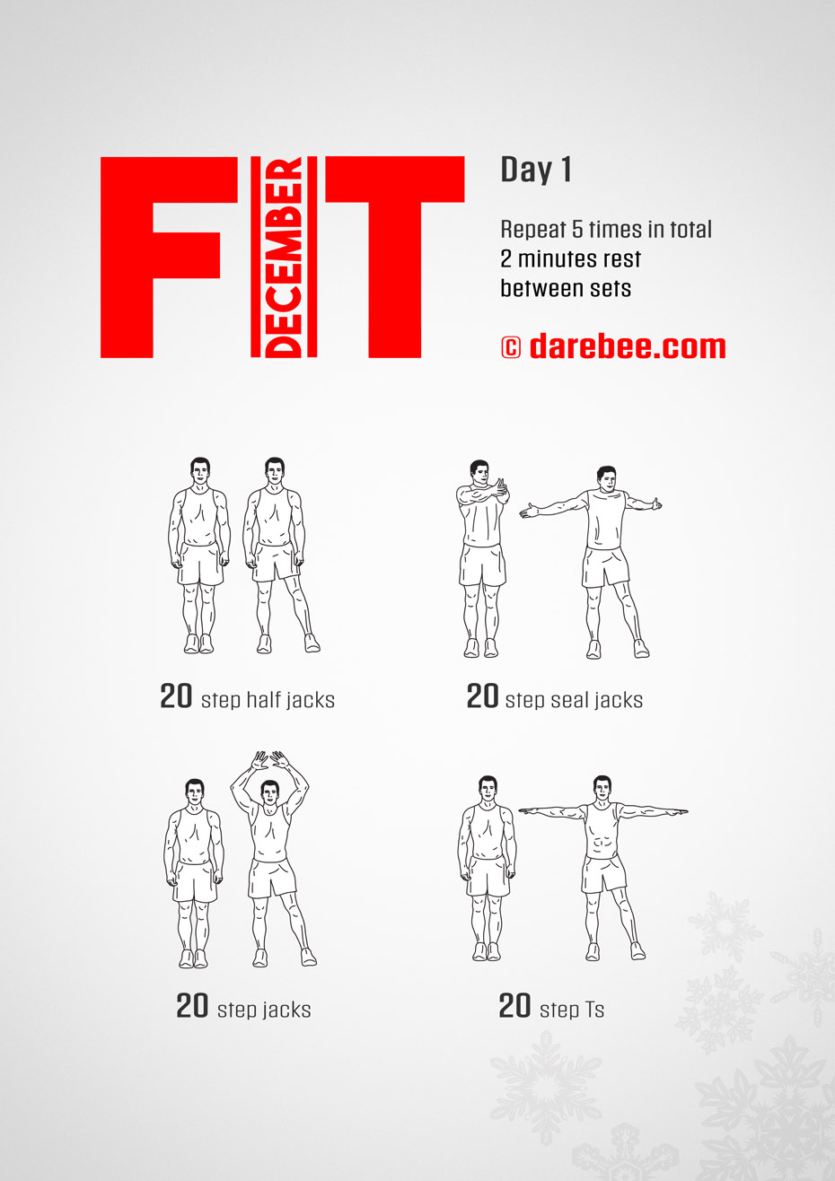 December Fitness Program by DAREBEE