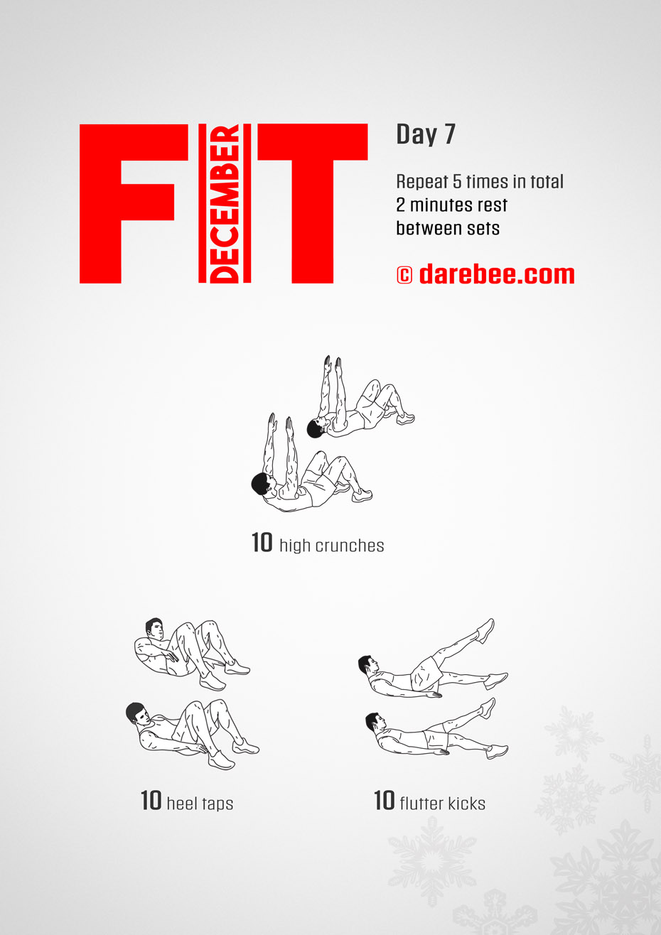 December Fitness Program by DAREBEE