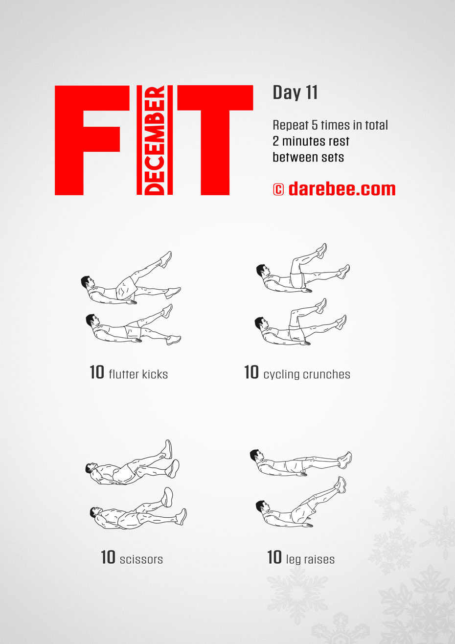 December Fitness Program by DAREBEE