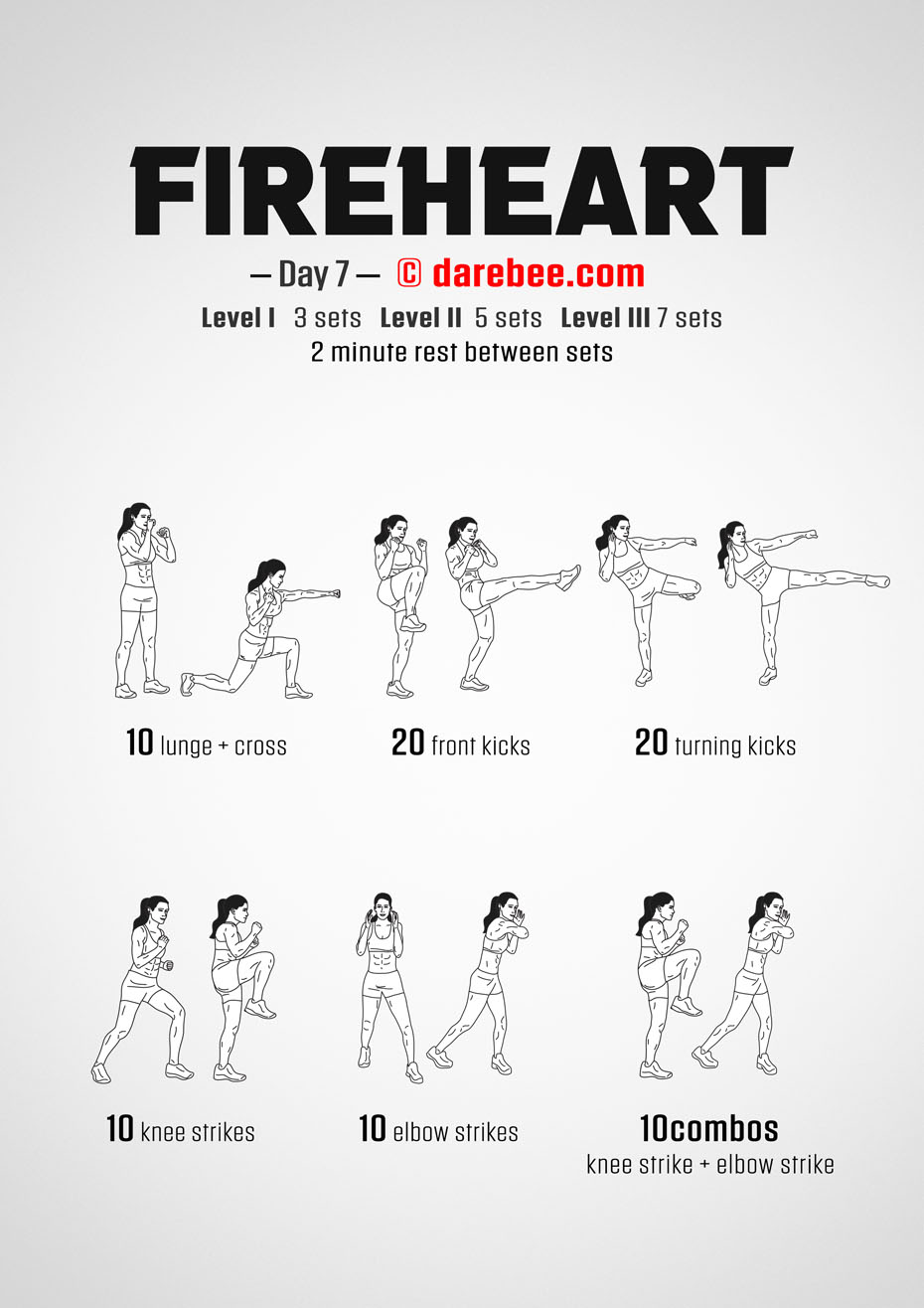 Fireheart - No-Equipment Fitness Program by DAREBEE