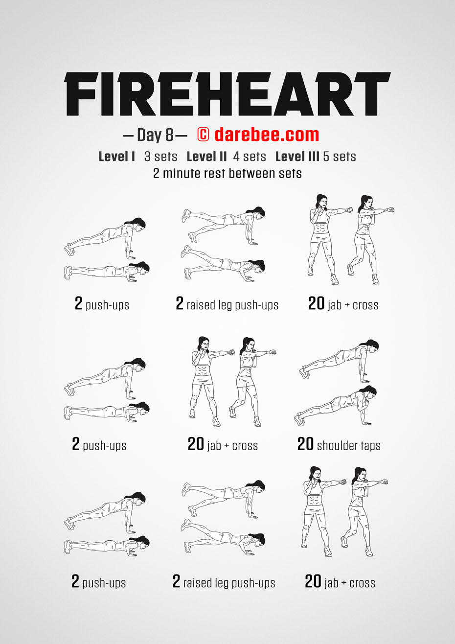 Fireheart - No-Equipment Fitness Program by DAREBEE