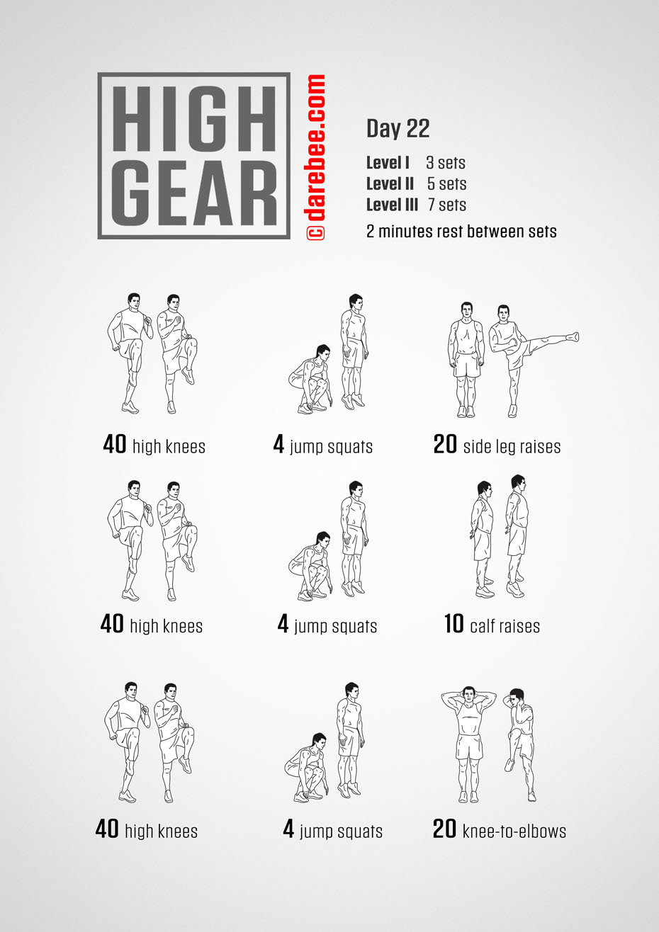 High Gear - 30 Day High Impact Bodyweight Program