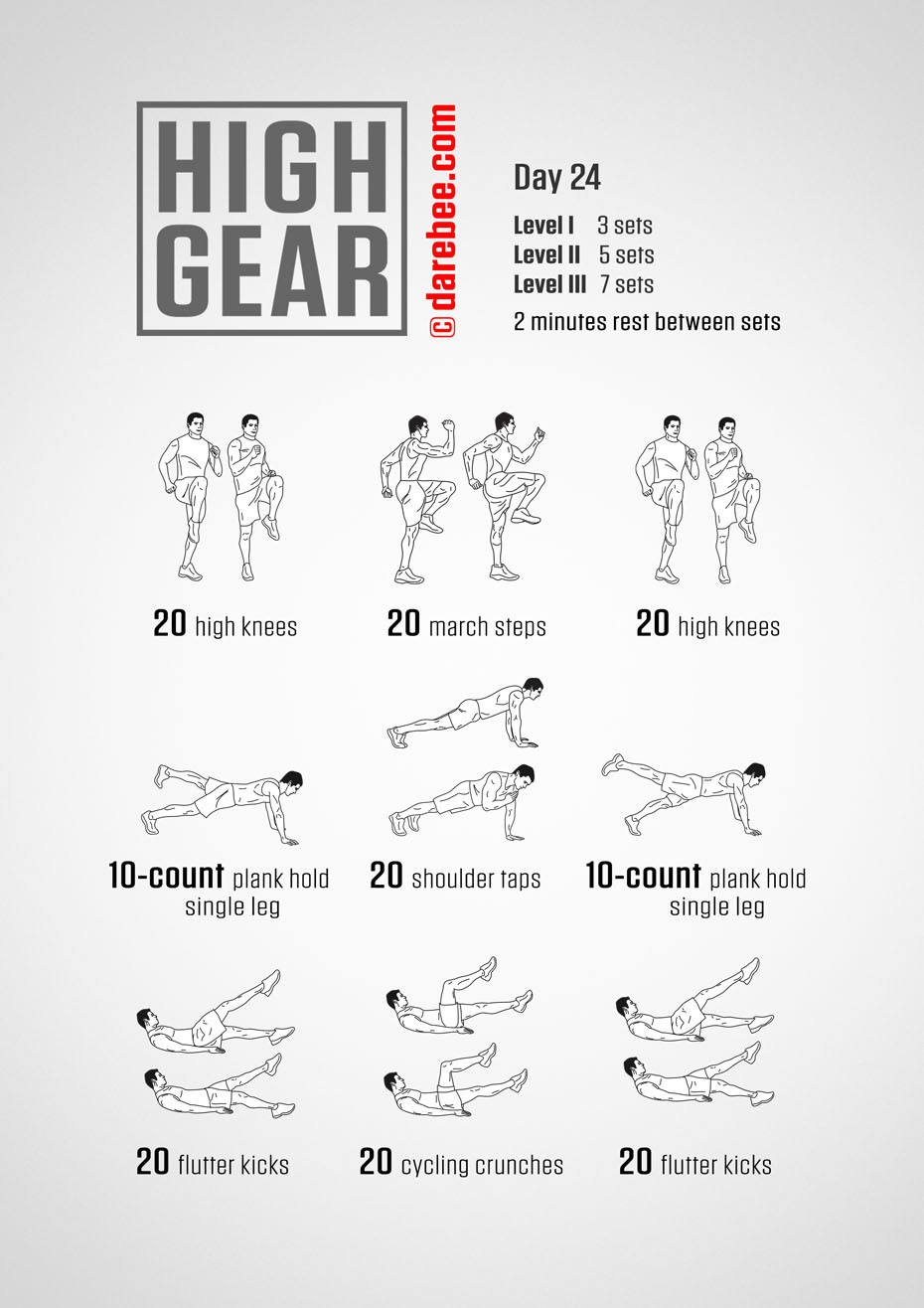 High Gear - 30 Day High Impact Bodyweight Program