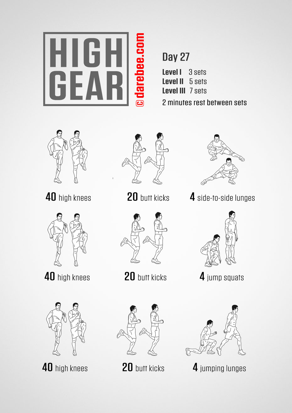 High Gear - 30 Day High Impact Bodyweight Program