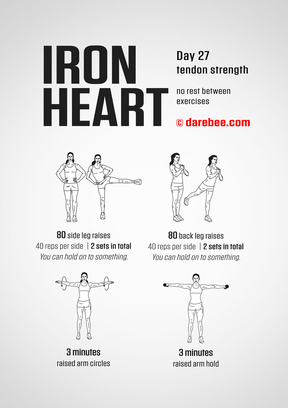 Ironheart - 30 Day Muscle Definition Dumbbell Program by DAREBEE