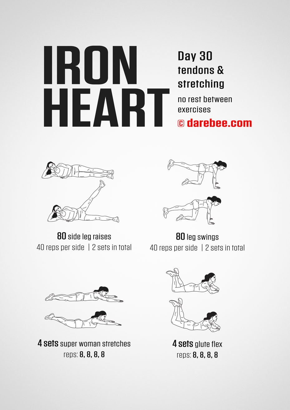 Ironheart - 30 Day Muscle Definition Dumbbell Program by DAREBEE