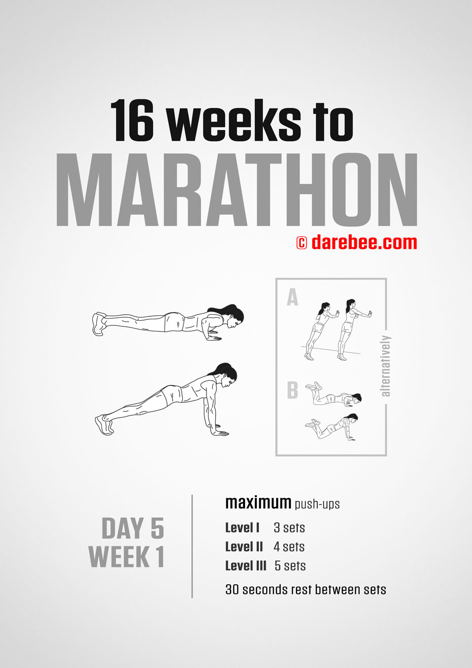 Marathon Training Program by DAREBEE